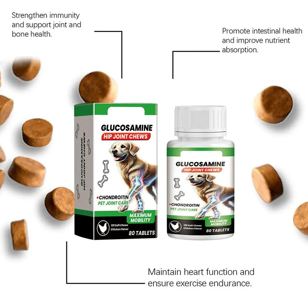 Nutritional Supplement Chondroitin | Hip & Joint | Chicken Flavor (80 Chews)